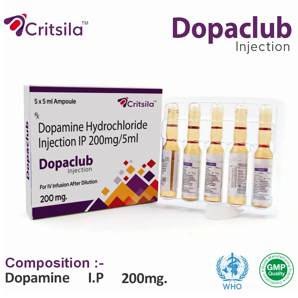 Dopamine (200mg) Injection in PCD Pharma Franchise at Best Price
